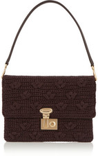 - Dolce & Gabbana dark-brown Linda shoulder bag- Knitted - Det...