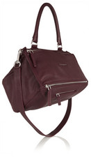 - Burgundy leather (Goat)- Top handle, detachable shoulder str...