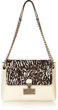 - Marc Jacobs brown and cream shoulder bag- Zebra-print calf h...