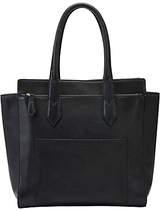 Fossil Knox Leather Tote Bag, Black
