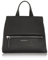 - Black textured-leather (Calf)- Top handle, detachable adjust...