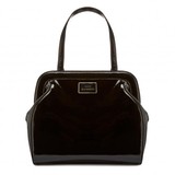 Lulu Guinness Black Patent Leather Large Paula