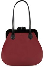 Lulu Guinness Burgundy Polished Leather Mid Pollyanna