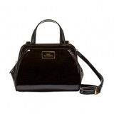 Lulu Guinness Black Patent Leather Small Paula