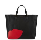 Lulu Guinness Abstract Lip Smooth Leather Large Francesca