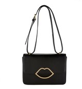 Lulu Guinness Black Smooth Leather Small Edie