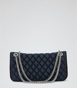 Reiss textured quilt shoulder bag. In a rich midnight blue sha...