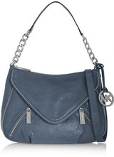 - MICHAEL Michael Kors storm-blue shoulder bag- Textured-leath...