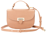 Aspinal of London Leather Saddle Bag Cream
