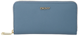 DKNY Bryant Park Zip Around Leather Purse Light Blue