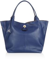 Aquascutum Kitty Leather Slouch Bag, Navy
