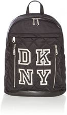 DKNY Black nylon backpack, Black