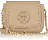Tory Burch Marion whipstitched textured-leather shoulder bag