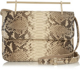 M2Malletier La Fleur Du Mal python clutch