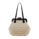 Lulu Guinness Stone Quilted Lips Mid Pollyanna