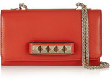 - Red leather (Lamb)- Snap-fastening front flap- Designer colo...