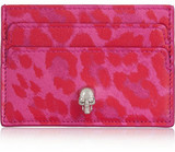 Alexander McQueen Leopard-print leather cardholder