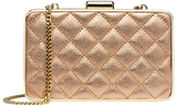 MICHAEL Michael Kors Elsie Quilted Leather Box Clutch, Gold