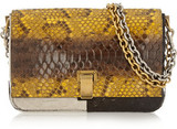 Proenza Schouler Courier small color-block python shoulder bag