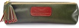 Anya Sushko Berry Pencil Case in Metallic Olive Green
