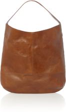 Weekend Max Mara Savio leather large hobo bag, Brown