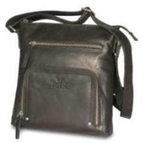 Rowallan Baltimore Black Zipped Messenger Bag