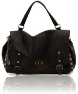 Stevie vintage style leather bag from Tuscany - Black