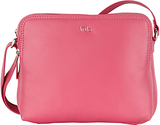 Tula Nappa Originals Medium Organiser Leather Across Body Bag Pink