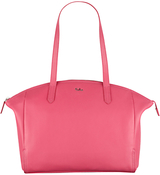 Tula Nappa Original Large Leather Zip Tote Bag Pink