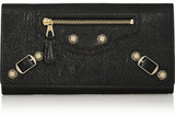 Balenciaga Studded textured-leather wallet