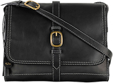 Tula Natural Calf Originals Leather Across Body Bag Black