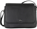 Tula Nappa Medium Flapover Leather Across Body Bag Black