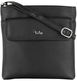 Tula Nappa Originals Medium Top Zip Leather Across Body Bag Black