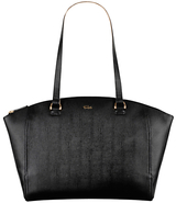 Tula Saffiano Leather Large Tote Bag Black