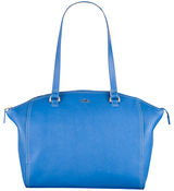 Tula Saffiano Leather Large Tote Bag Blue