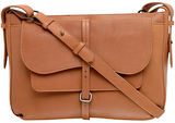 Radley Grosvenor Medium Leather Cross Body Bag, Tan Tan