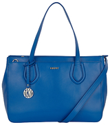 DKNY Greenwich Large Leather Shopper Bag Blue