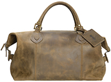 Barbour Lyall Leather Explorer Bag, Olive