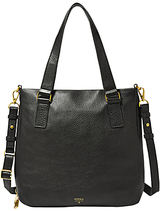 Fossil Preston Leather Shopper Bag Black