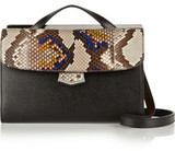 Fendi Demi Jours small python and textured-leather shoulder bag