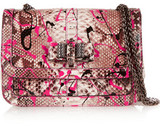 Christian Louboutin Sweet Charity painted python shoulder bag