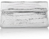 Nancy Gonzalez Metallic crocodile clutch