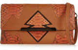 Christian Louboutin Rougissime Arizona python-paneled textured-leather clutch