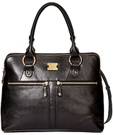 Modalu Pippa Classic Leather Grab Bag Black