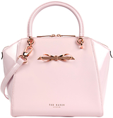 Ted Baker Leather Pailey Bow Tote Bag Baby Pink