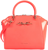Ted Baker Leather Pailey Bow Tote Bag Orange