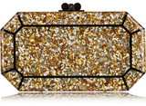 Edie Parker Fiona glittered acrylic box clutch