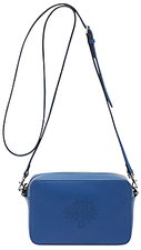 Mulberry Blossom Pochette Leather Bag with Strap Sea Blue