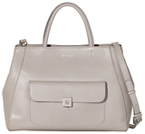 Modalu Verity Large Leather Tote Bag Grey