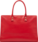 Lulu Guinness Daphne Smooth Leather Shoulder Bag, Red